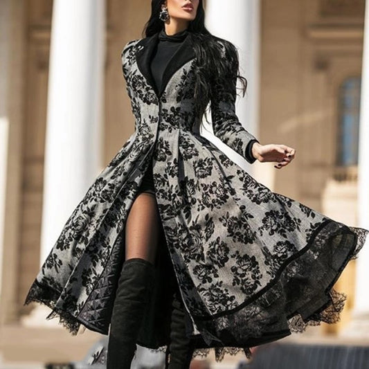 Vintage Lace Stitching Plus Size Dress