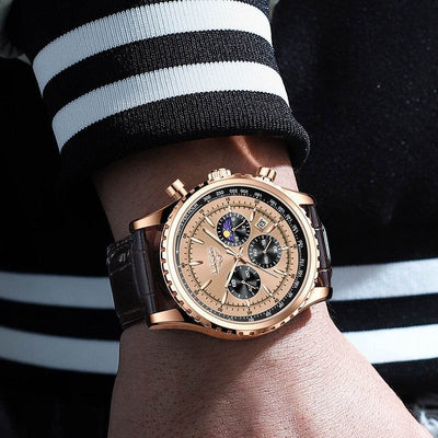 New Men's Multifunctional Waterproof Watch - Business Style